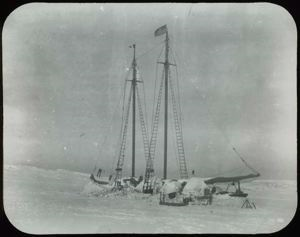 Image: Bowdoin in Winter Quarters in Refuge Harbor
